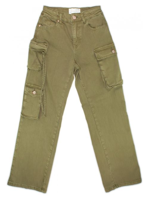 pants girl green TO BE TOO | TFJF24P501/V.MILITARE